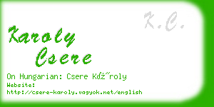 karoly csere business card